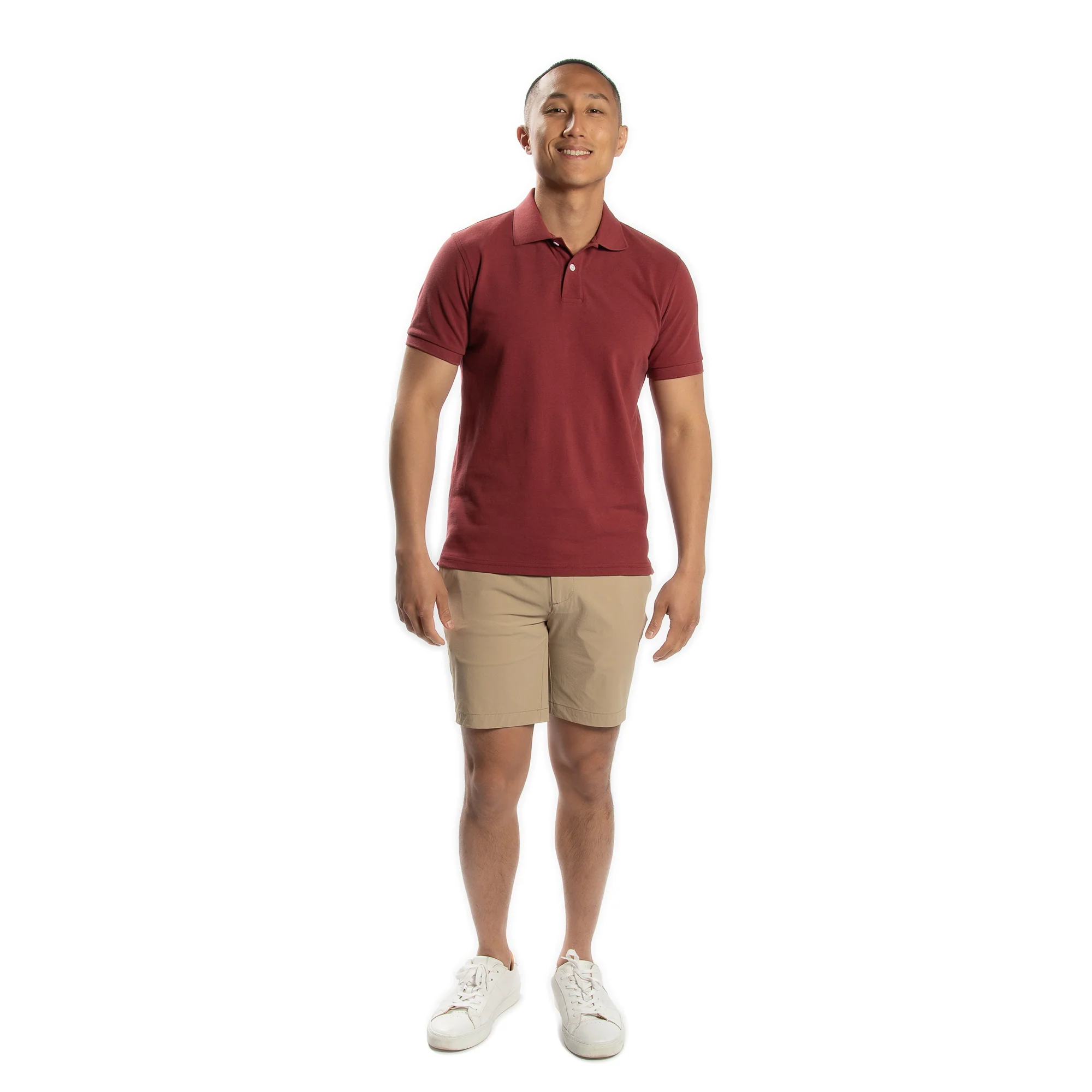 Classic Polo Shirt - Burgundy - Image 4