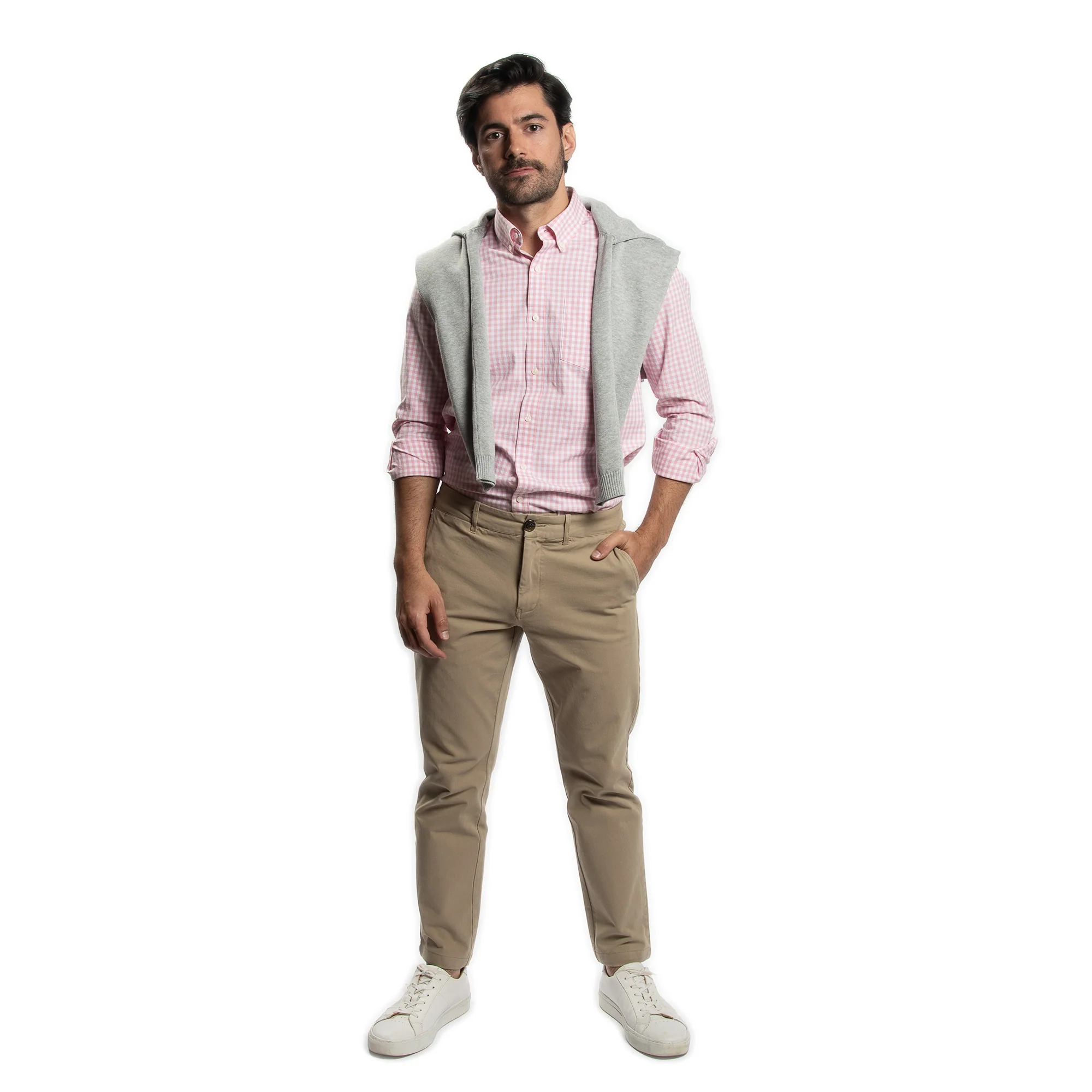 Everyday Stretch Oxford Standard Fit - Pink Gingham - Image 8
