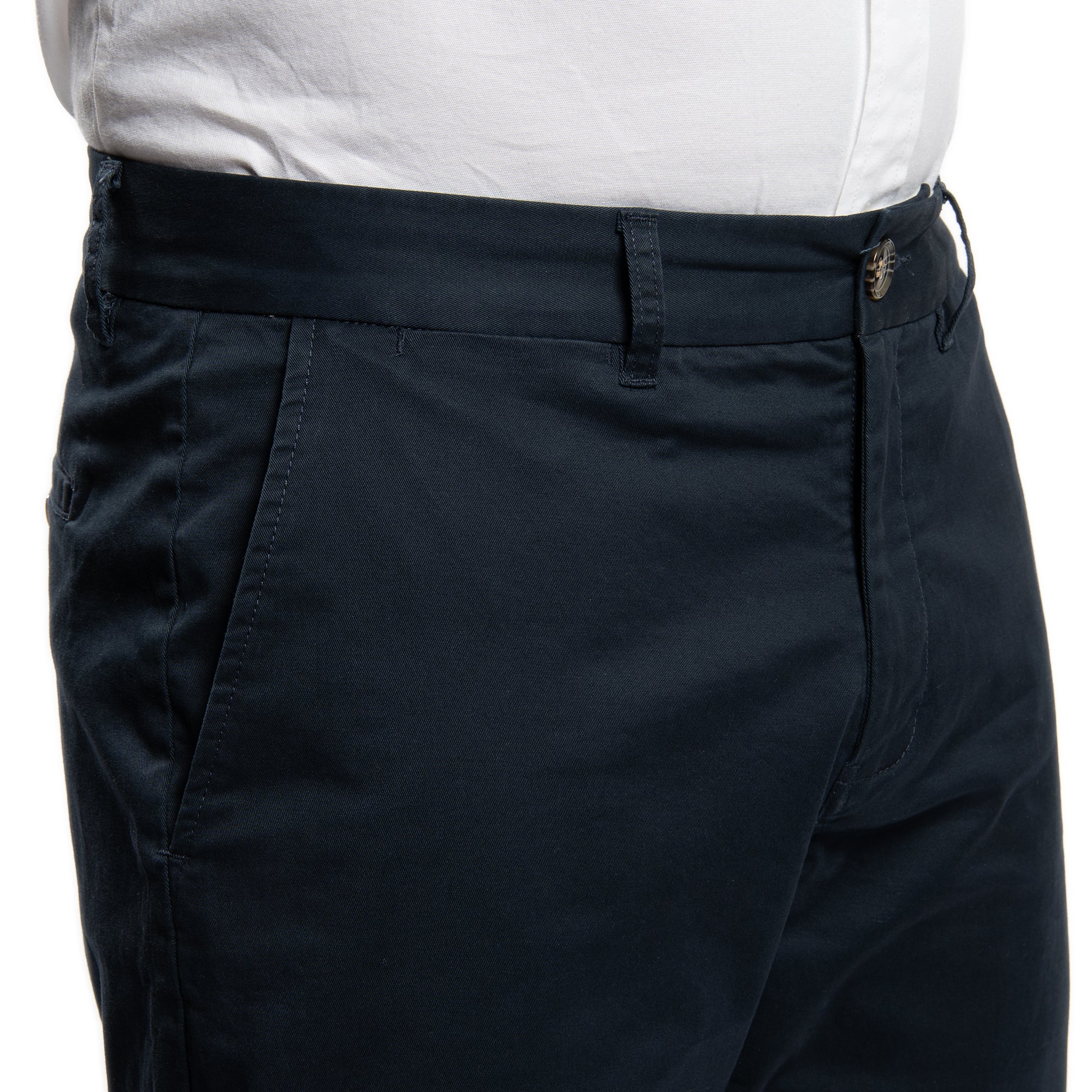 Lightweight Stretch Chinos Standard Fit - Navy - Image 4