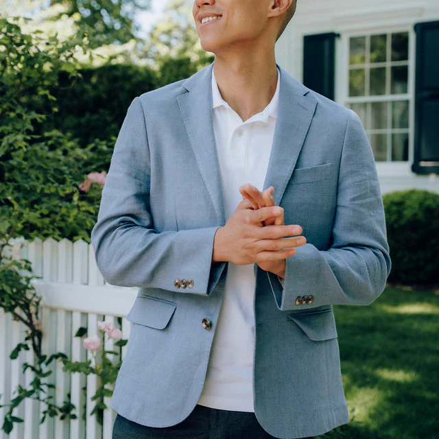 Linen Blazers - Sky - Image 3