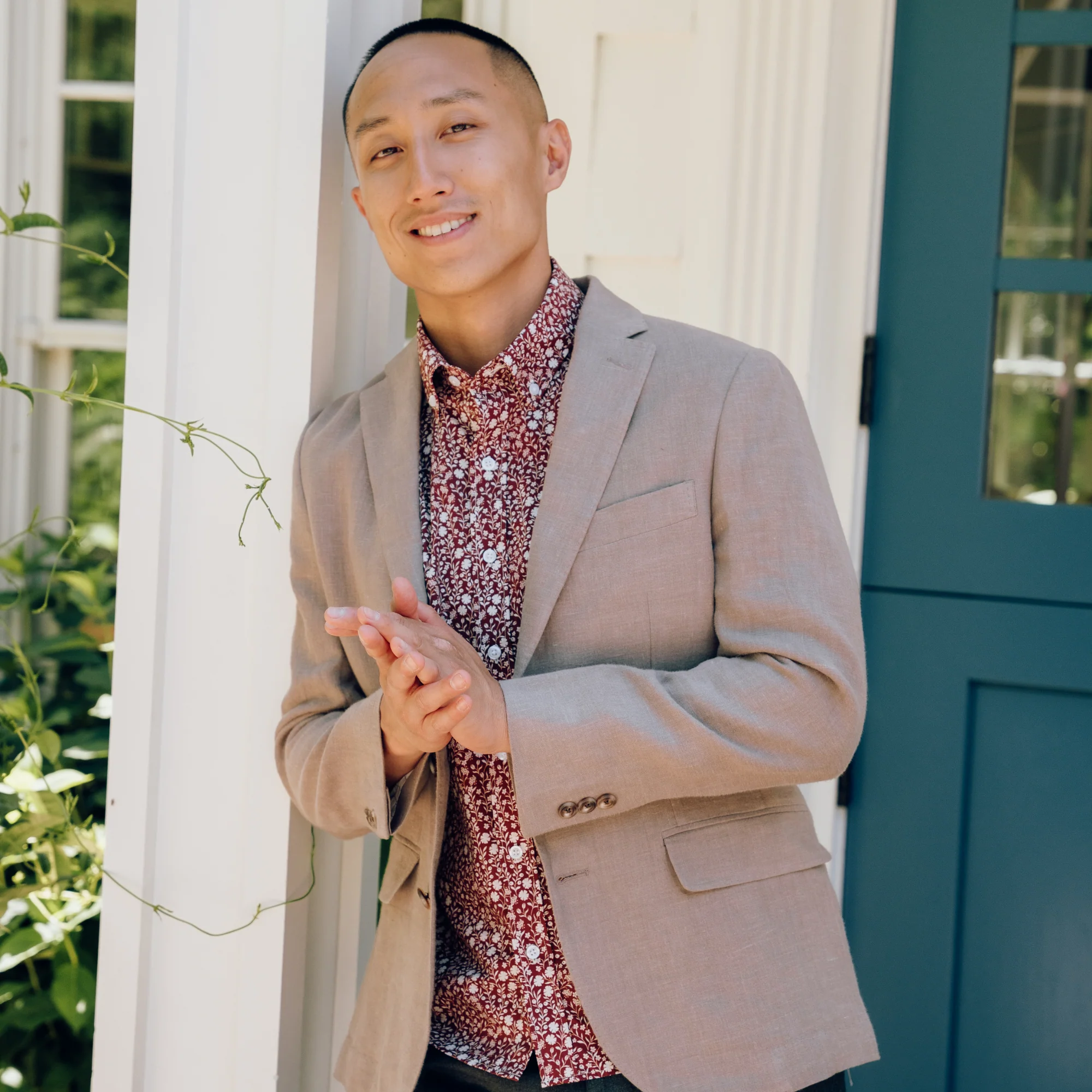 Linen Blazers - Taupe - Image 3