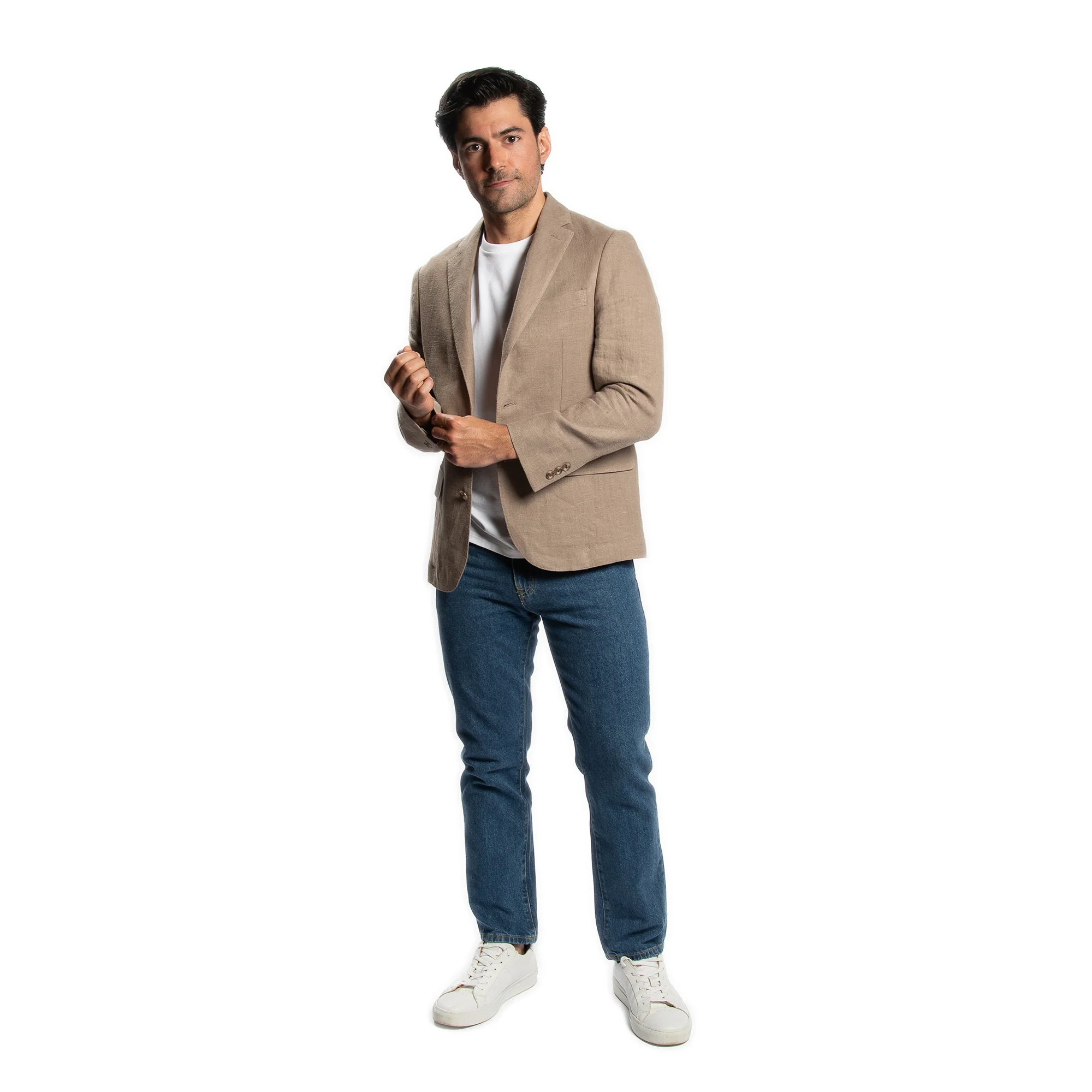Linen Blazers - Taupe - Image 8