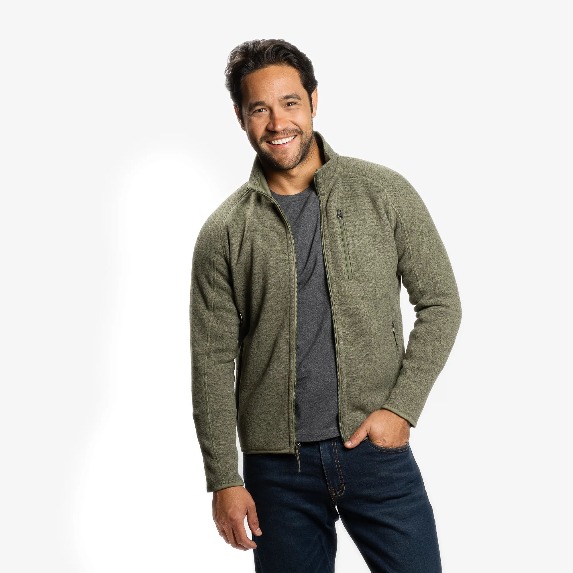 Polartec Fleece Jacket - Olive - Image 2