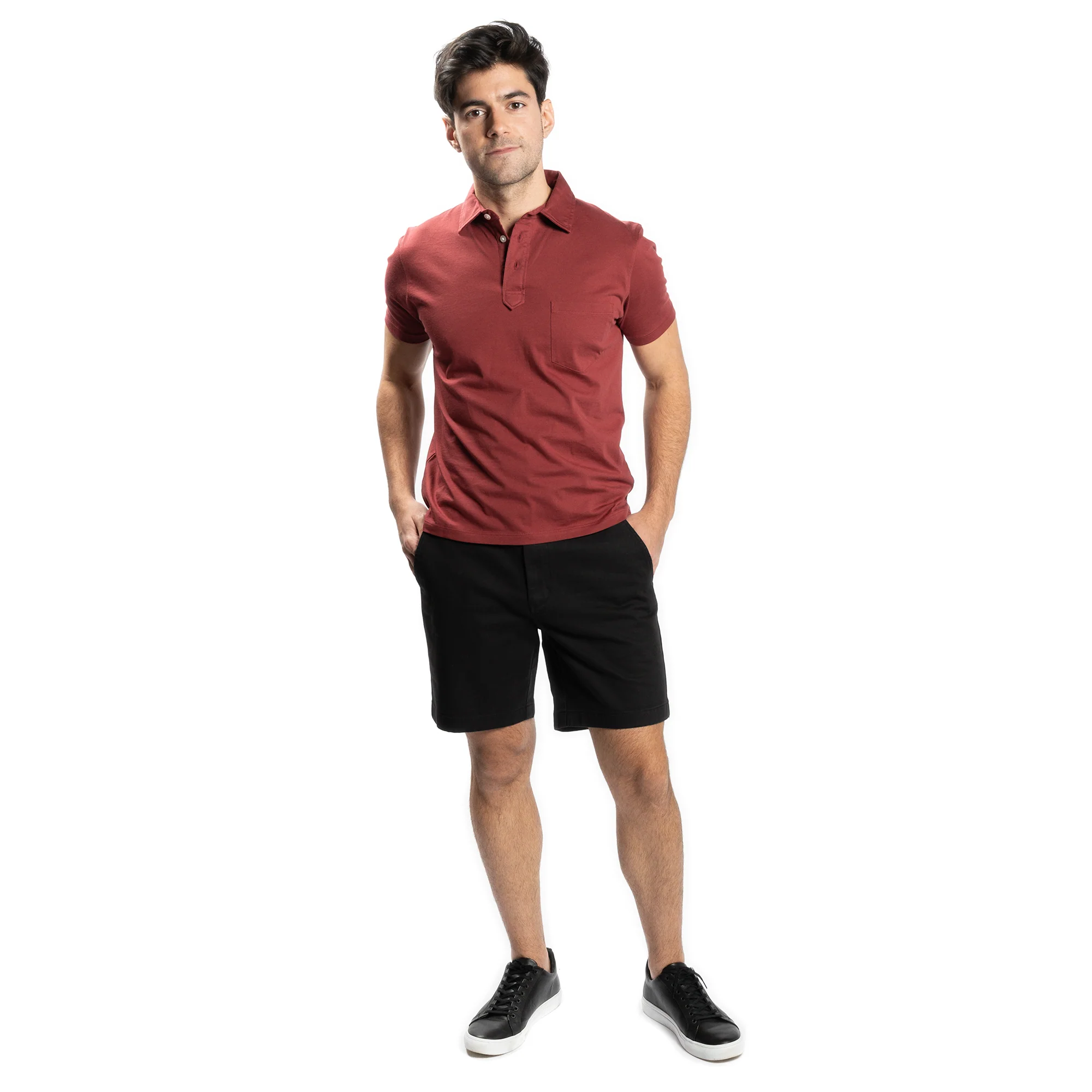 Stretch Chino Shorts - Black - Image 5