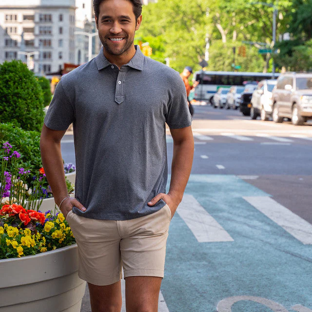 Stretch Chino Shorts - Khaki - Image 3