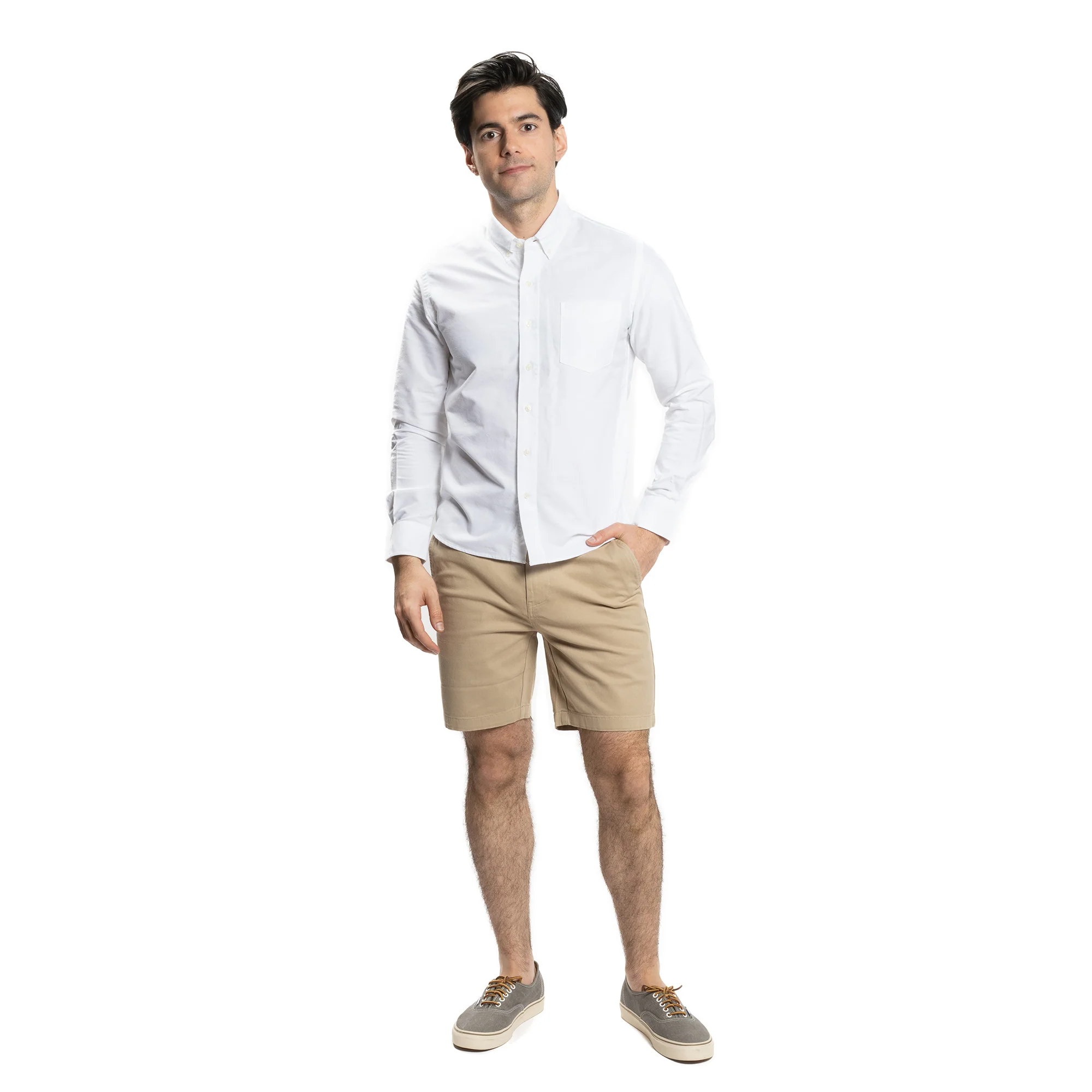 Stretch Chino Shorts - Khaki - Image 4