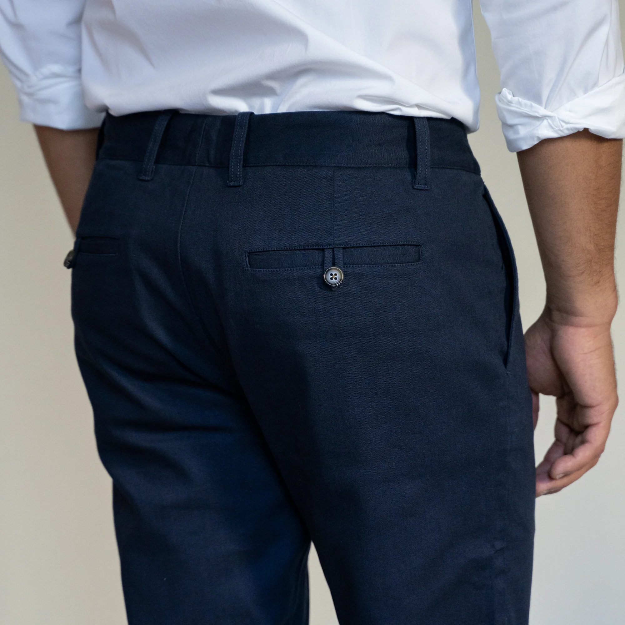 Stretch Chinos Standard Fit - Navy - Image 2