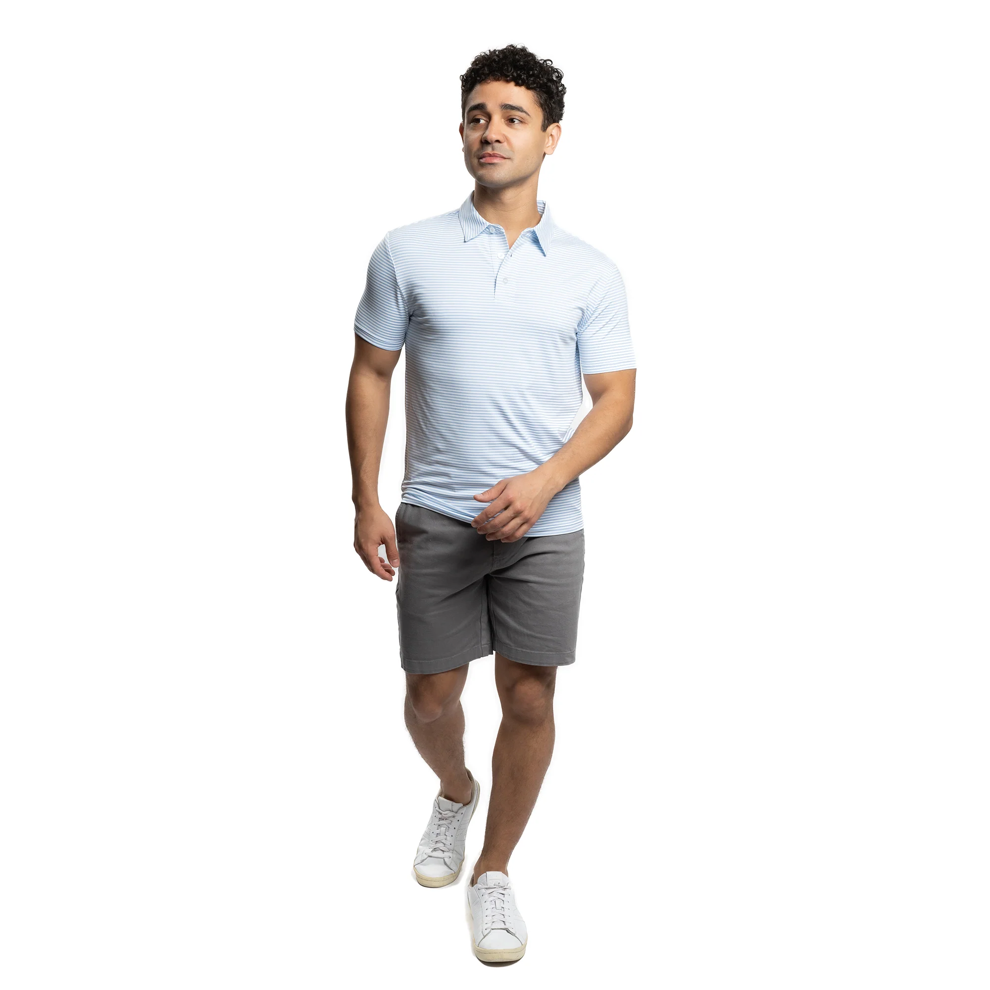 Tech Polos - Blue Stripe - Image 6