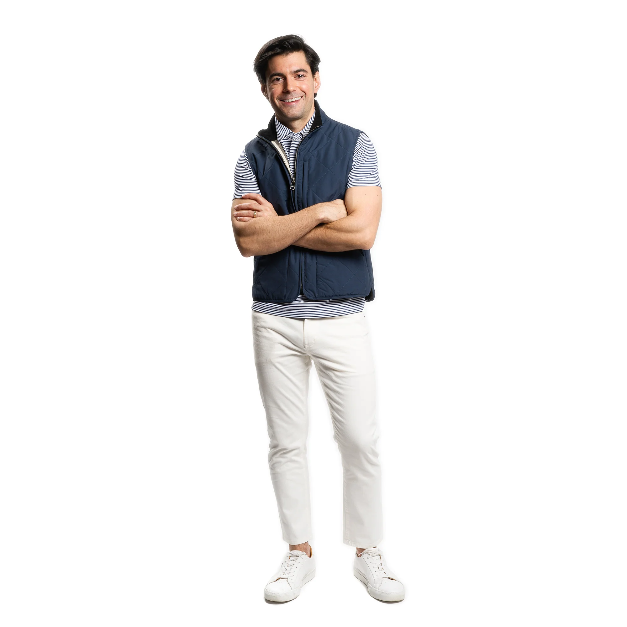 Tech Polos - Navy Stripe - Image 4